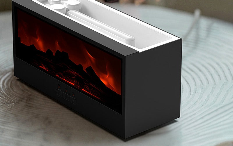 Vlam-effect diffuser met sfeervolle koele mist