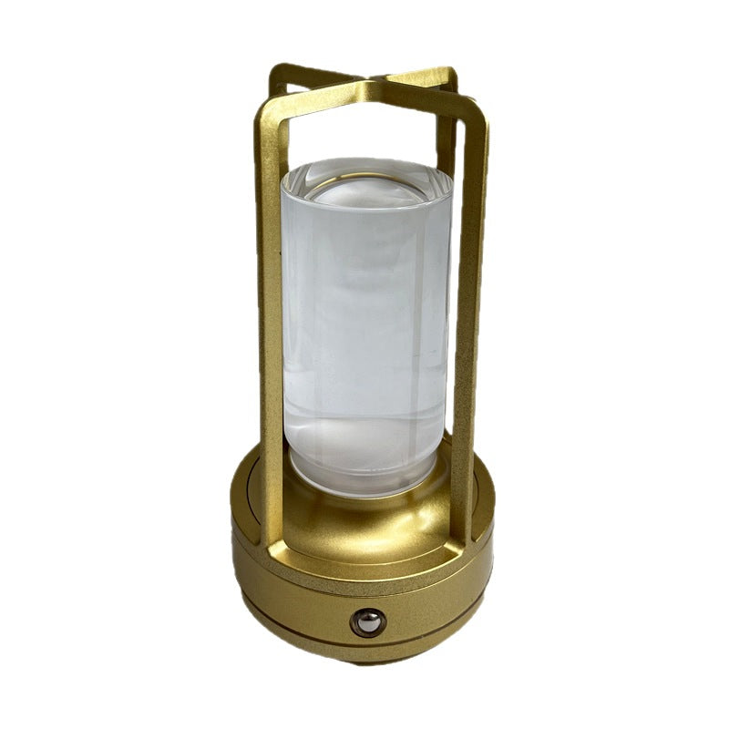 Draadloze tafellamp in goud en zilver
